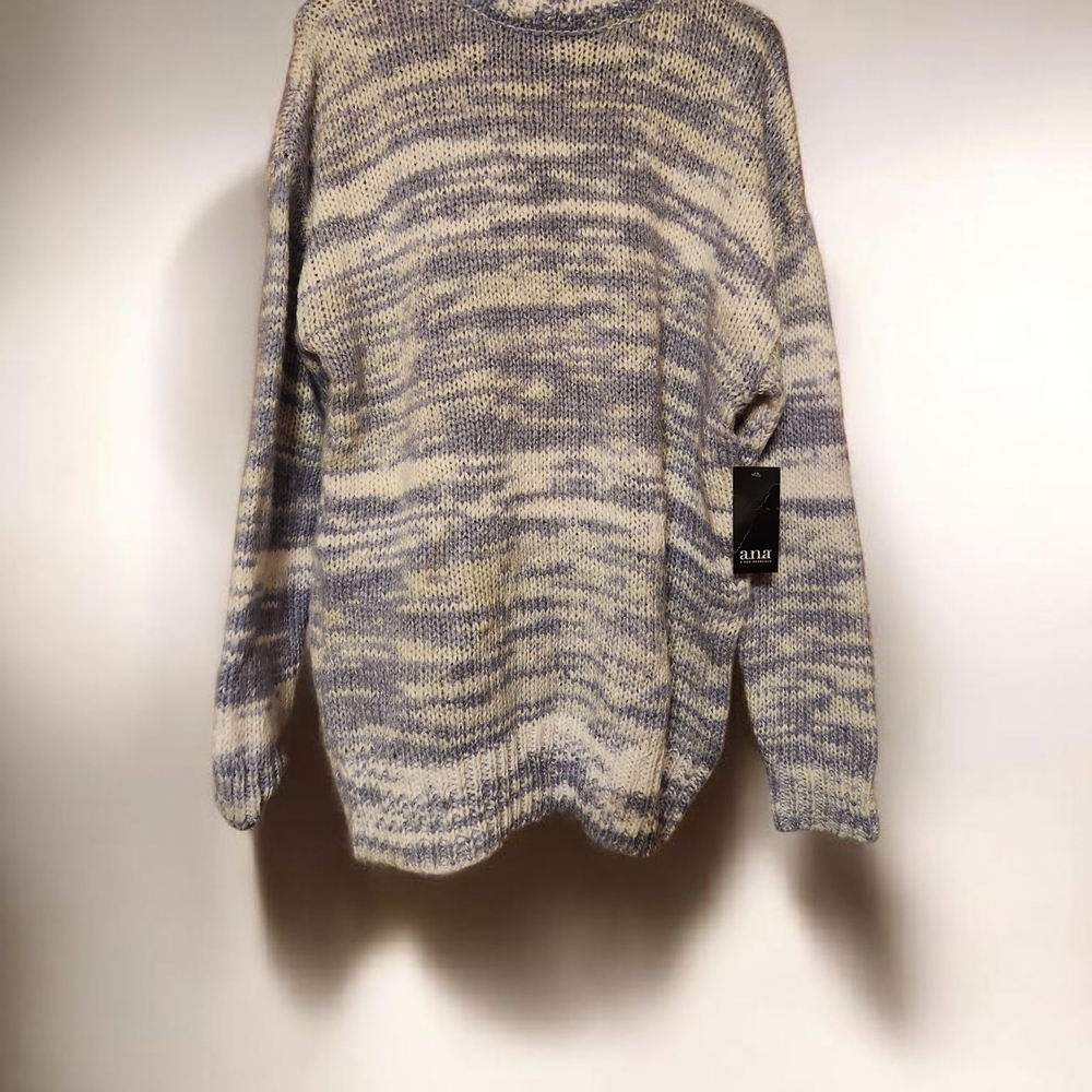 ANA Cozy Blue and Cream Sweater